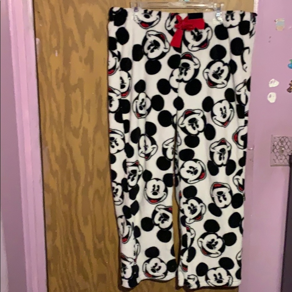 Mickey Mouse in Face Fleece Pajama Bottom Pants PJ